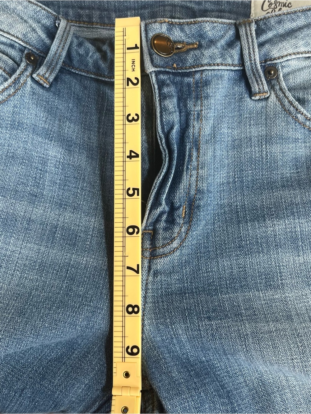 Cosmic Blue Love Women’s Skinny Jeans Size 29 Medium Wash Stretch Denim Ankle - Picture 4 of 11